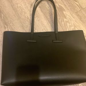 Tom Ford Black Meduim T Staffiano Leather Tote Bag